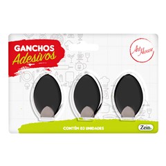 Gancho ades inox oval 3pcs